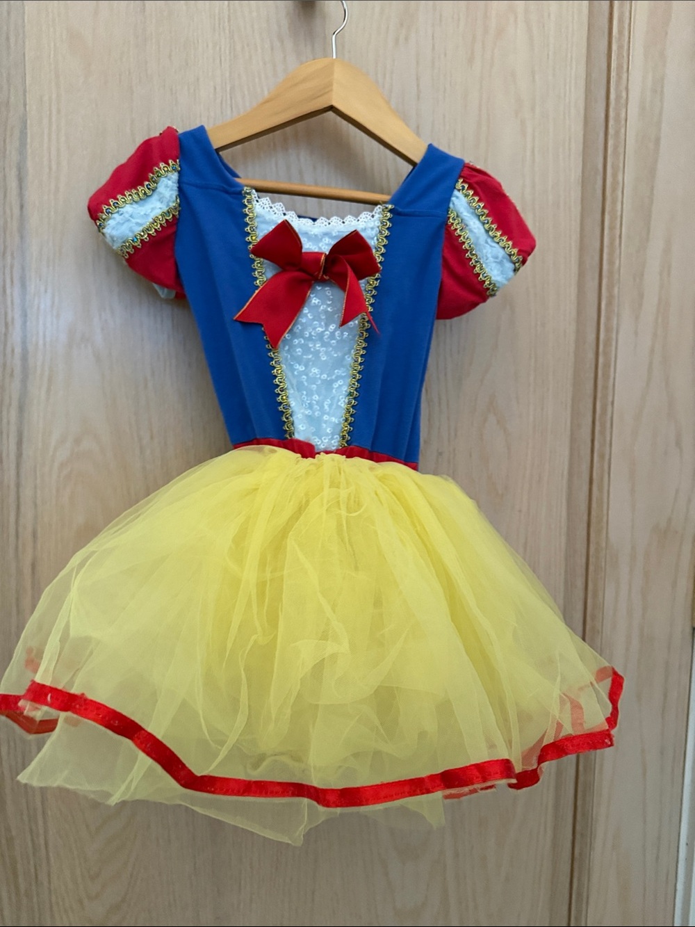Classic Princess Tulle Costume Dress - Blue, Yellow & Red